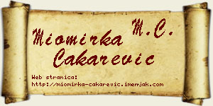 Miomirka Čakarević vizit kartica